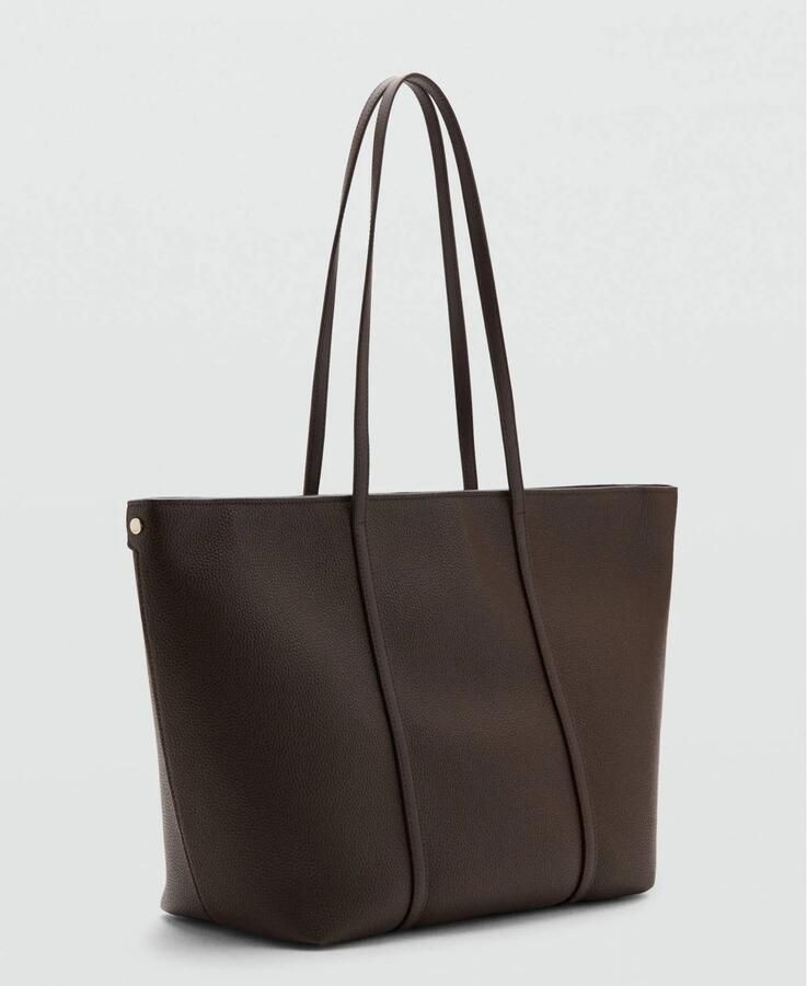 Mango shopper donkerbruin - Foto 2