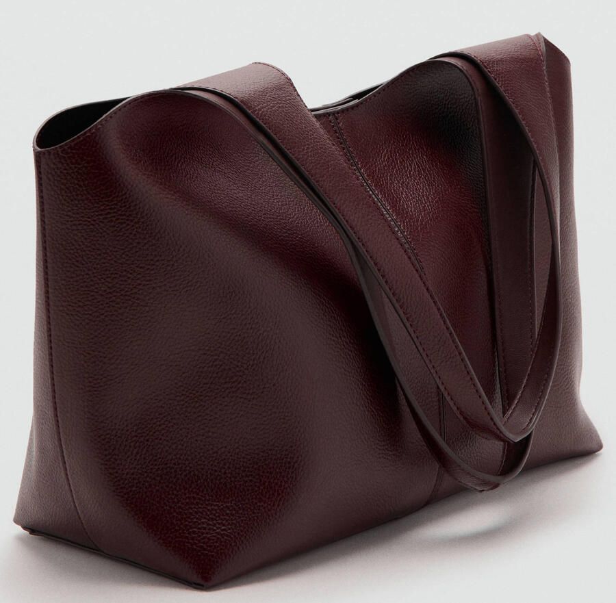 Mango shopper donkerrood - Foto 2