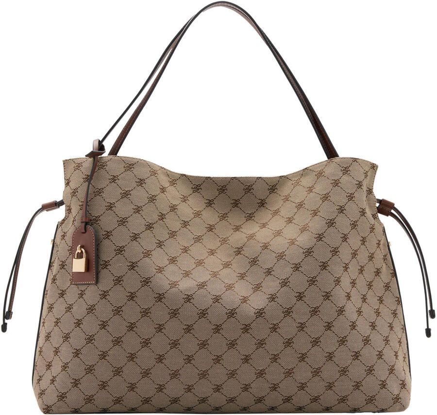 Mango shopper met all over print lichtbruin