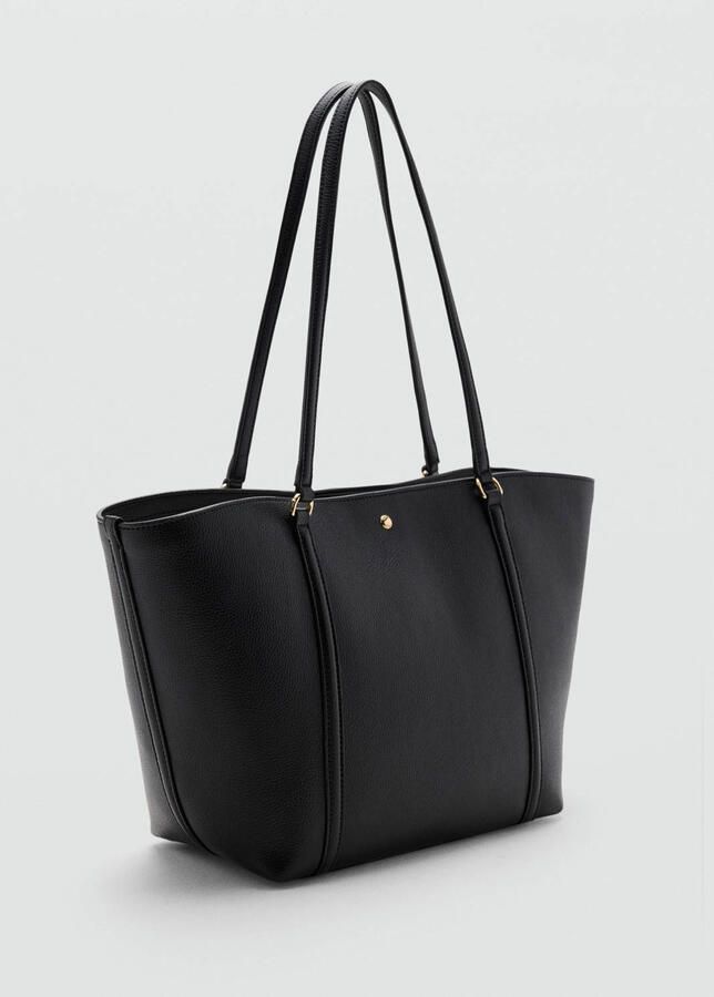Mango shopper zwart - Foto 3