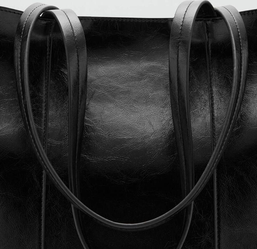 Mango shopper zwart - Foto 2