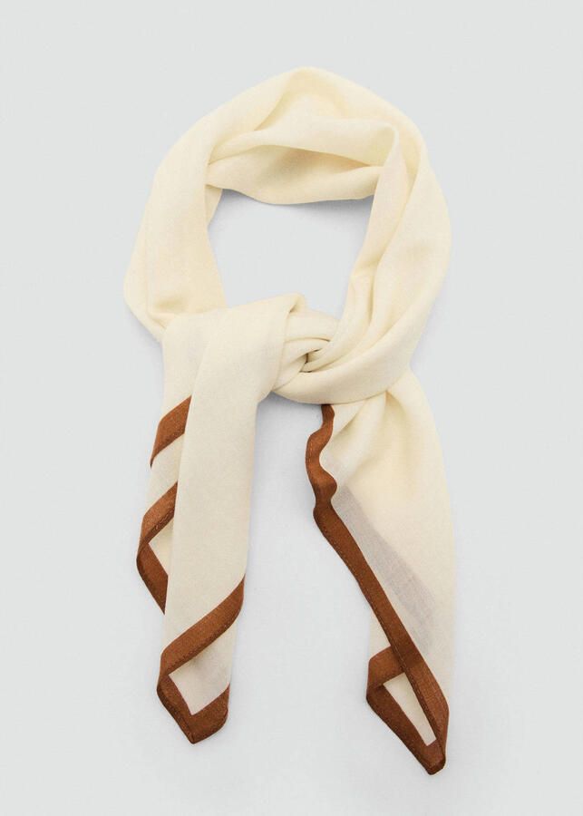 Mango sjaal beige - Foto 3