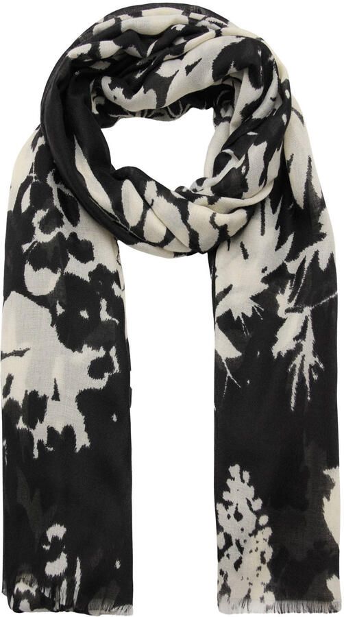 Mango sjaal met all over print zwart