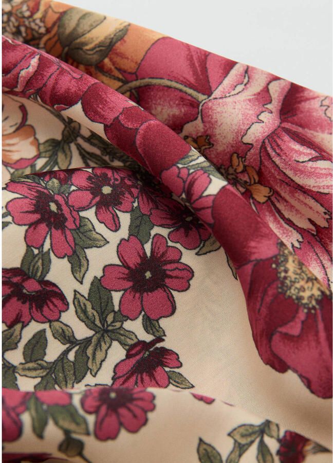 Mango sjaal met bloemenprint beige - Foto 2