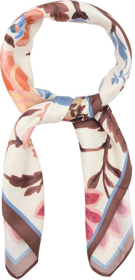 Mango sjaal met bloemenprint beige roze - Foto 3
