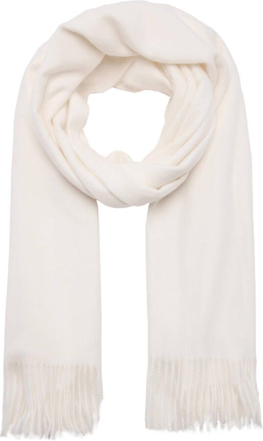 Mango sjaal met franjes beige