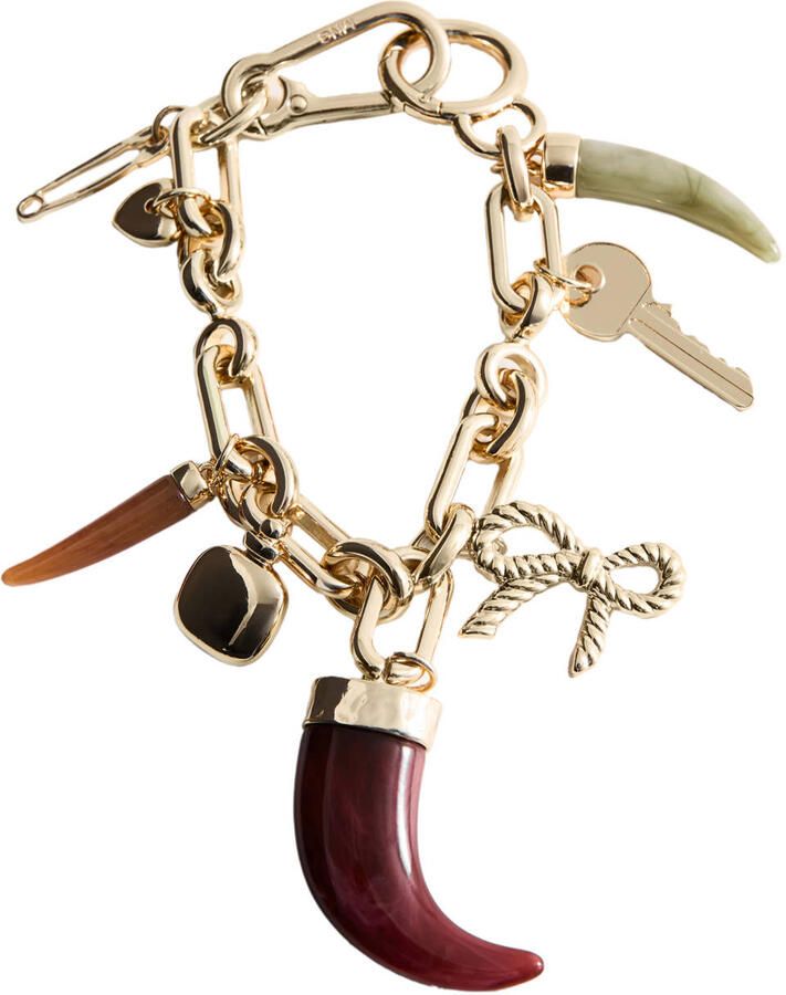 Mango sleutelhanger goudkleurig