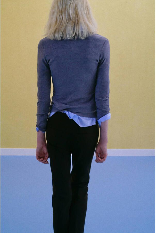 Mango slim fit broek donkerbruin - Foto 2