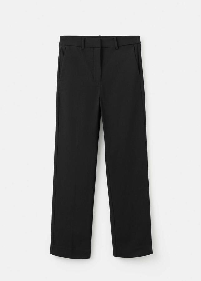 Mango slim high waist broek zwart - Foto 3