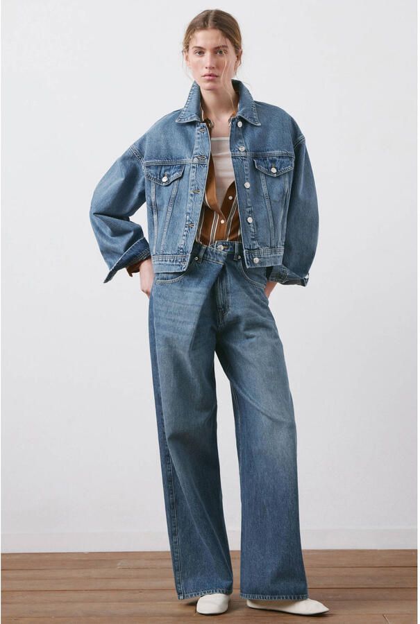 Mango spijkerjas medium blue denim - Foto 3