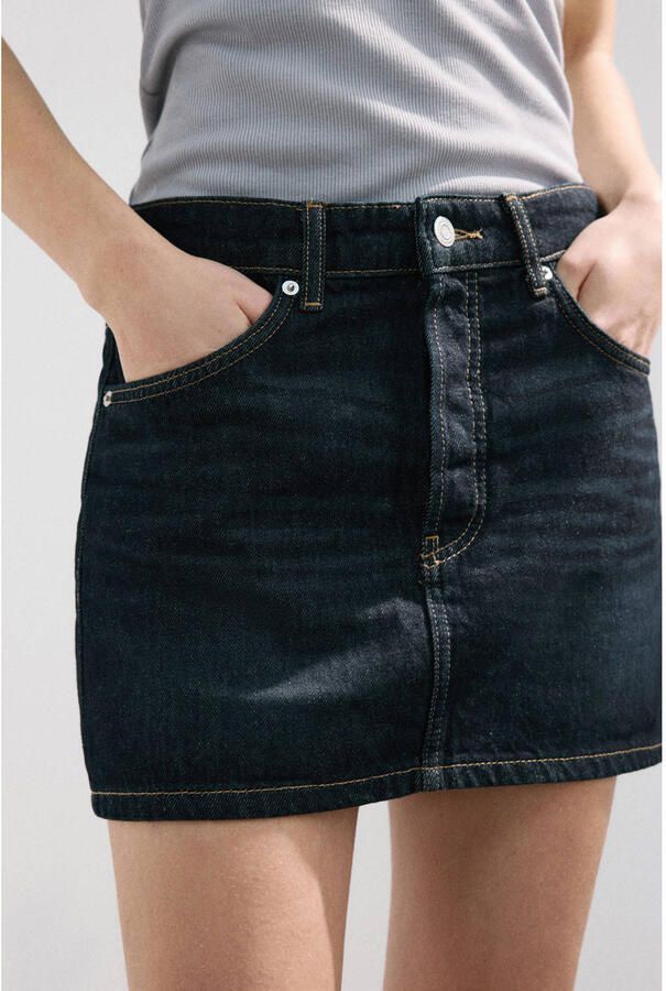 Mango spijkerrok dark blue denim
