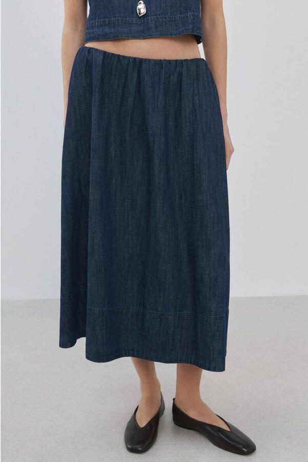 Mango spijkerrok dark blue denim