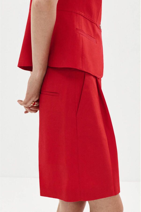 Mango straight bermuda short rood - Foto 3