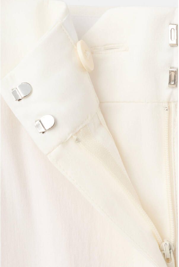 Mango straight high waist broek wit - Foto 2