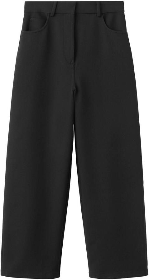 Mango straight high waist broek zwart - Foto 3
