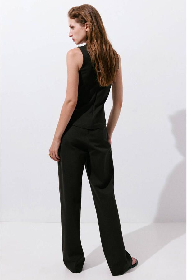 Mango straight leg broek bruin - Foto 3