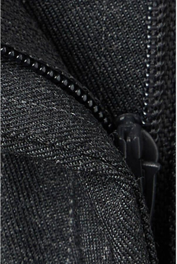 Mango straight leg broek met krijtstreep grijs - Foto 3
