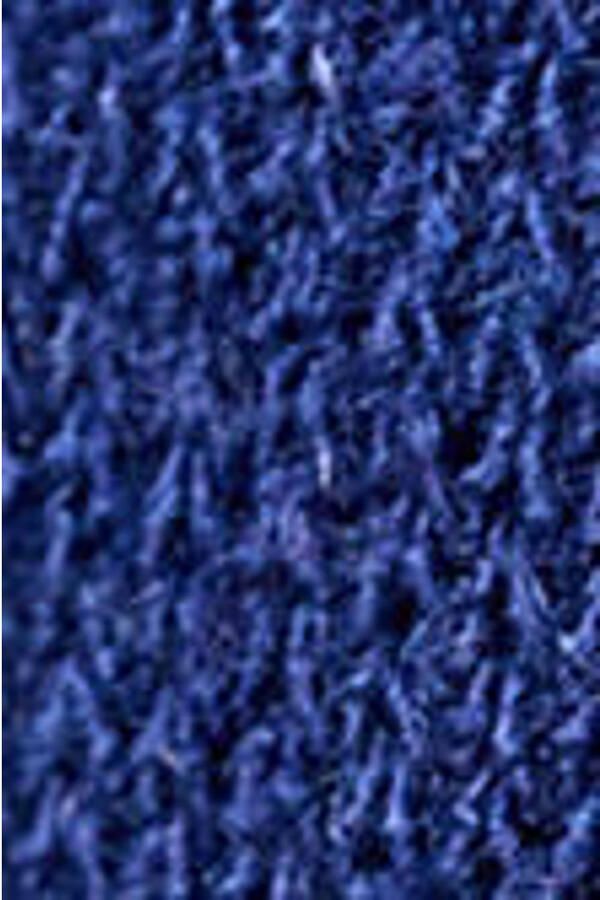 Mango straight leg broek met linnen blauw - Foto 3
