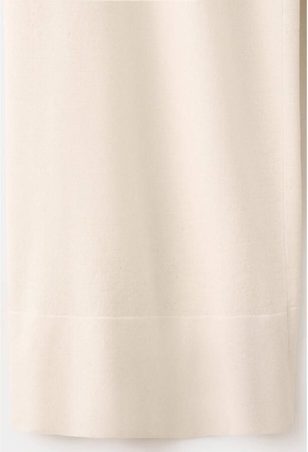 Mango straight leg broek met linnen ecru - Foto 2