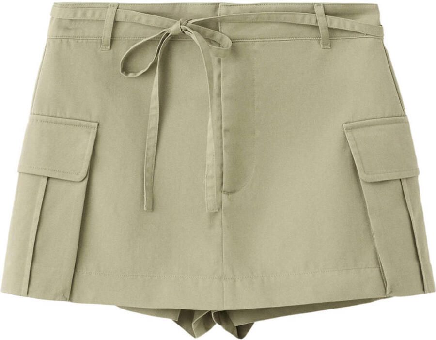 Mango straight leg cargo short kaki - Foto 3