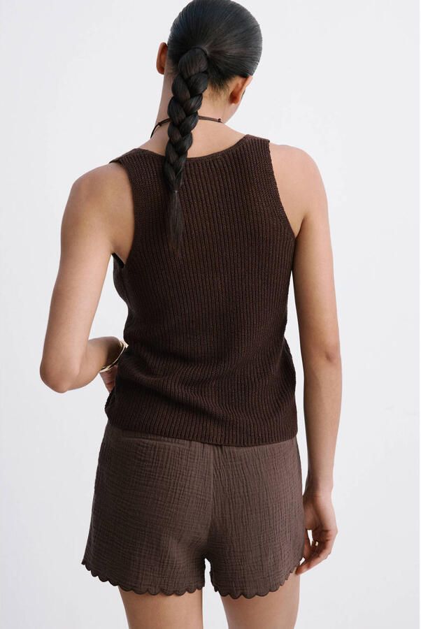 Mango straight leg casual short bruin - Foto 2