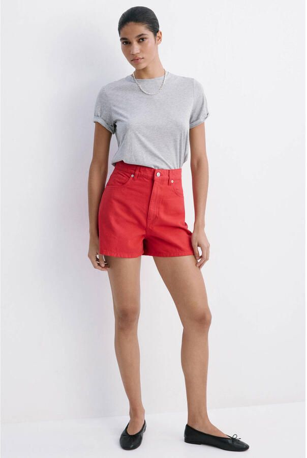 Mango straight leg casual short rood - Foto 3
