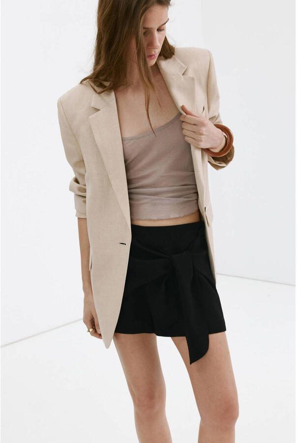 Mango straight leg casual short zwart