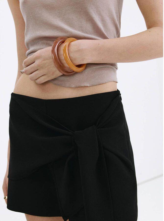 Mango straight leg casual short zwart - Foto 3