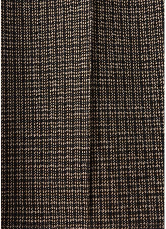 Mango straight leg geruite broek bruin - Foto 2
