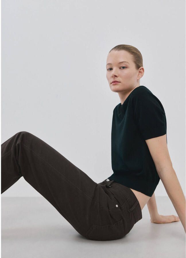 Mango straight leg jeans bruin