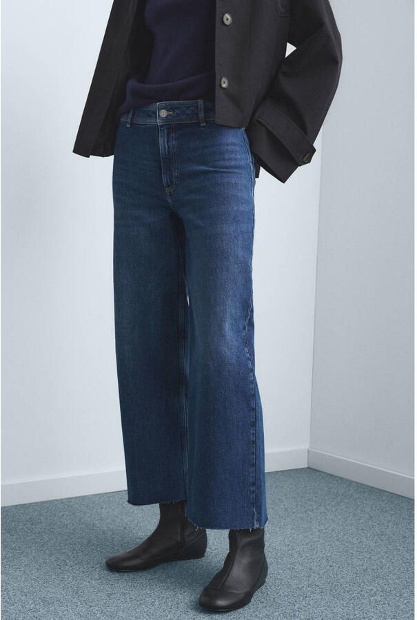 Mango straight leg jeans dark blue denim