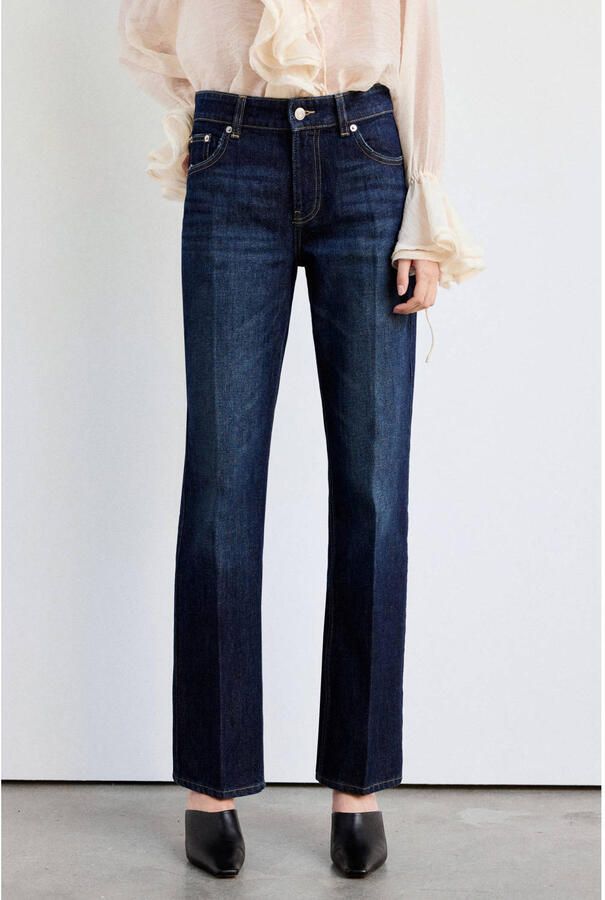 Mango straight leg jeans donkerblauw