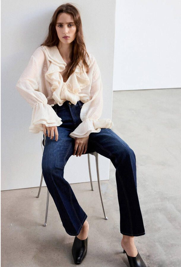 Mango straight leg jeans donkerblauw - Foto 2