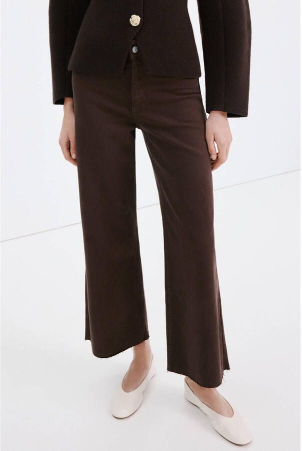 Mango straight leg jeans donkerbruin