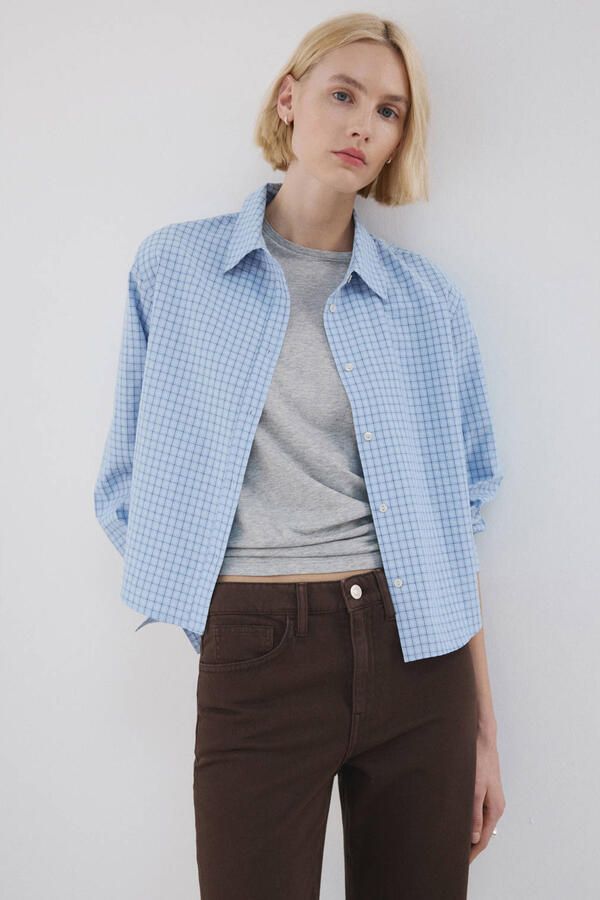 Mango straight leg jeans donkerbruin - Foto 3