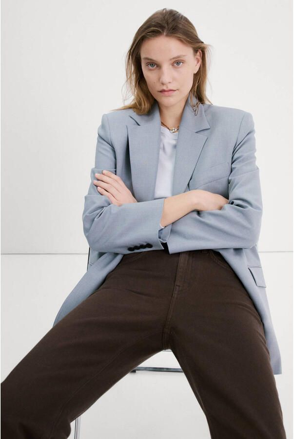 Mango straight leg jeans donkerbruin - Foto 2