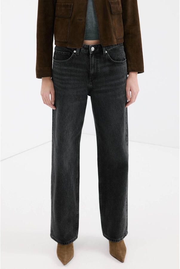 Mango straight leg jeans grey denim