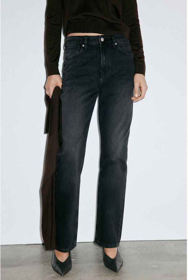 Mango straight leg jeans grijs