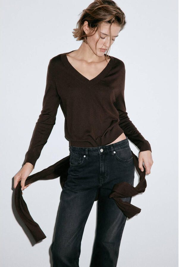 Mango straight leg jeans grijs - Foto 4