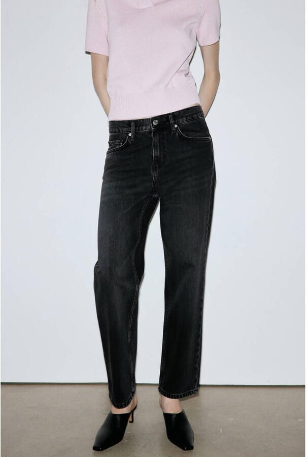 Mango straight leg jeans grijs