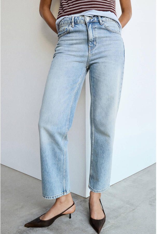 Mango straight leg jeans lichtblauw