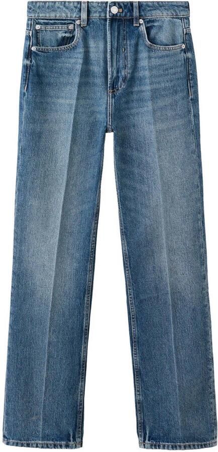 Mango straight leg jeans medium blauw