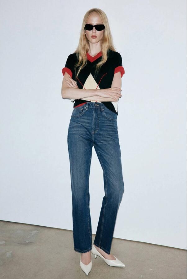 Mango straight leg jeans mediumblauw denim - Foto 3