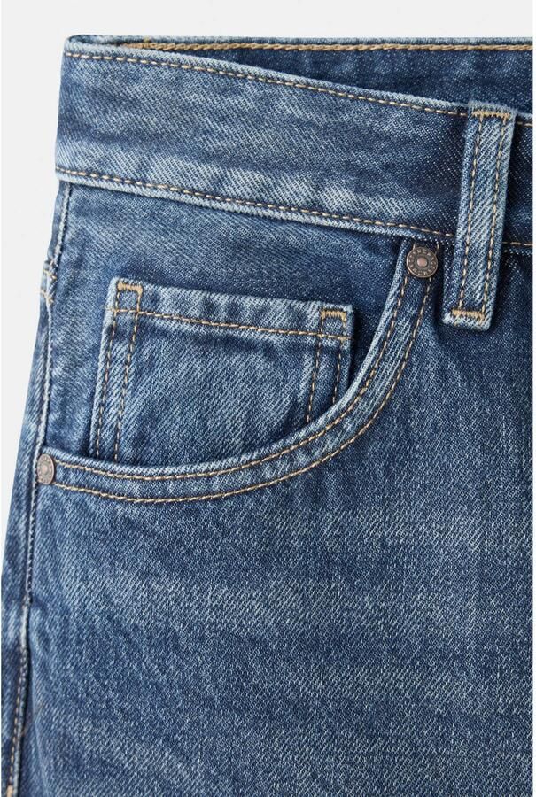 Mango straight leg jeans mediumblauw - Foto 3