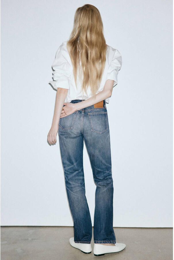 Mango straight leg jeans mediumblauw - Foto 2