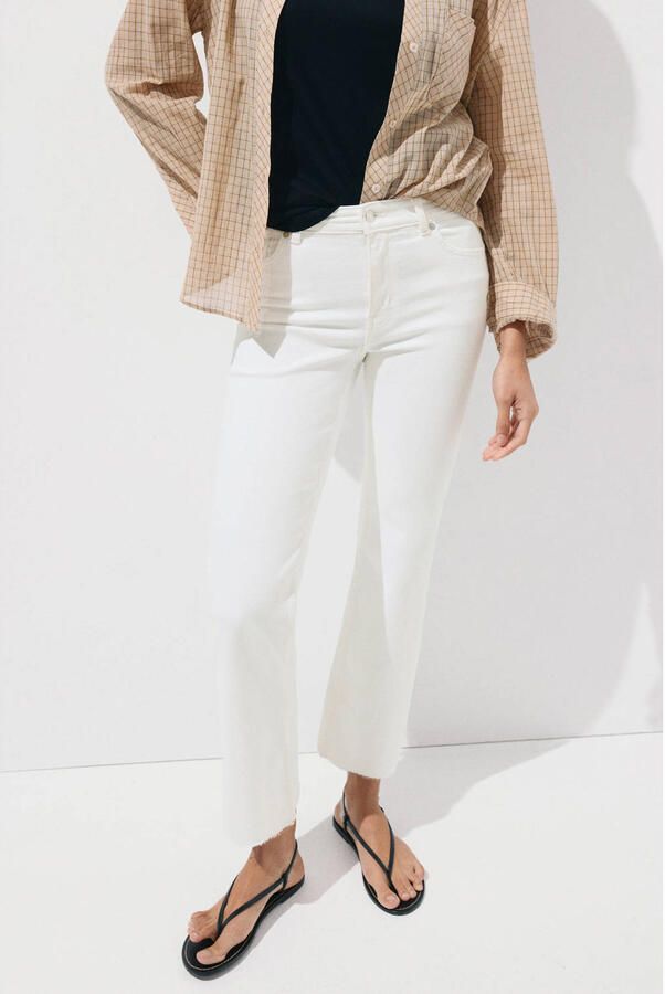 Mango straight leg jeans wit