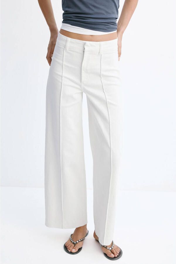 Mango straight leg jeans wit