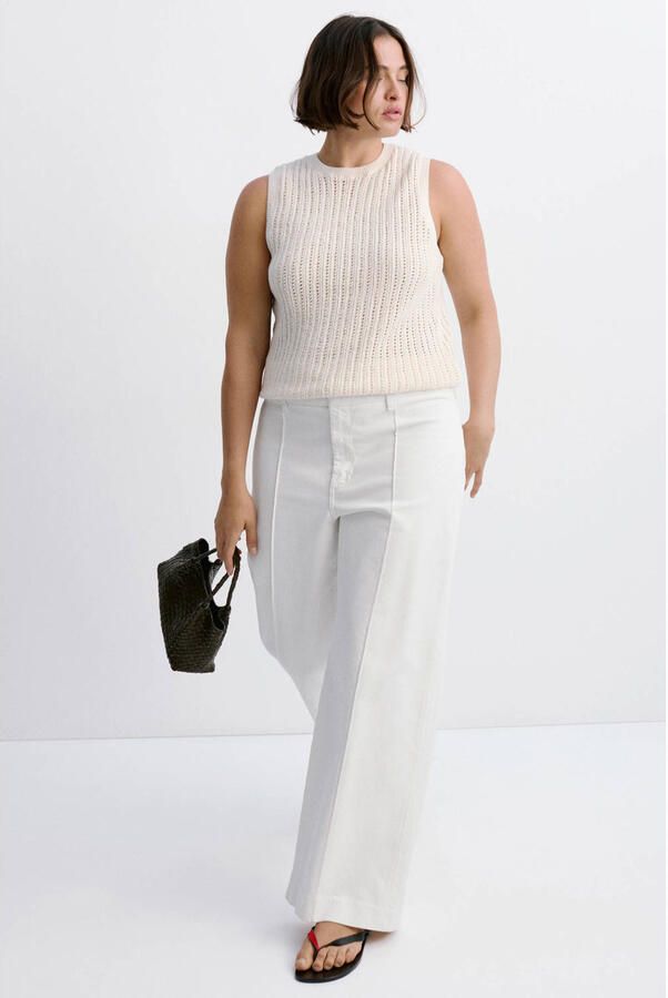Mango straight leg jeans wit - Foto 2