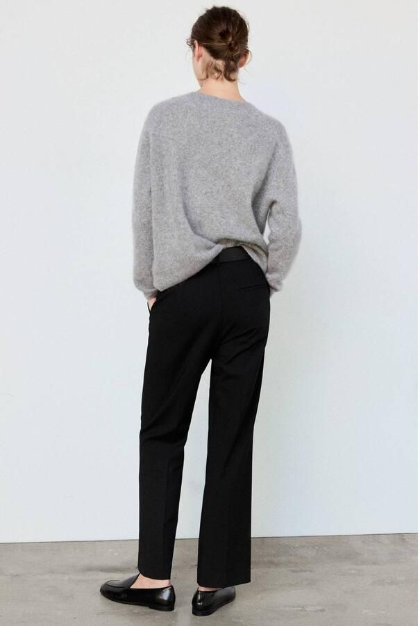 Mango straight leg pantalon zwart - Foto 2
