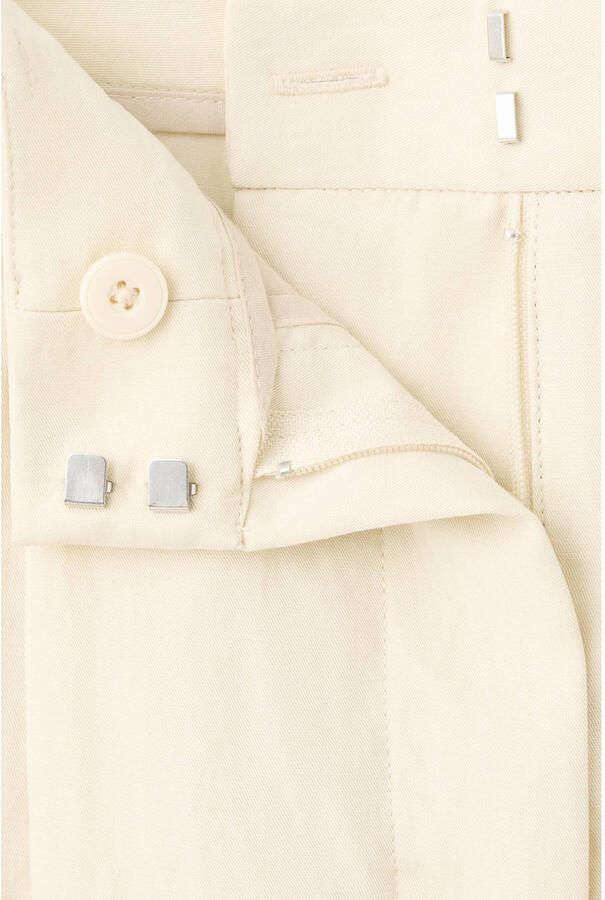 Mango straight regular waist broek zand